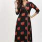 Black & Red Elephant Motif Angrakha Kurta Set