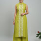 Lime Glow Vatican Silk 2-Piece Set