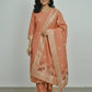 Terracotta Grace Jamdani Cotton Suit Set