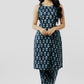 Blue Floral Coord Set with attached Sleeves