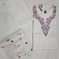 Ivory Petal Roman Silk Suit Set