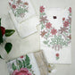Floral Thread work  Roman silk Suit Set with Dupatta