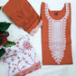 Rust Radiance Roman Silk Suit Set