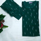Emerald Essence Raw Silk 2-Piece Set