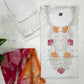 Ivory Roman Silk Suit Set with Banaras dupatta.