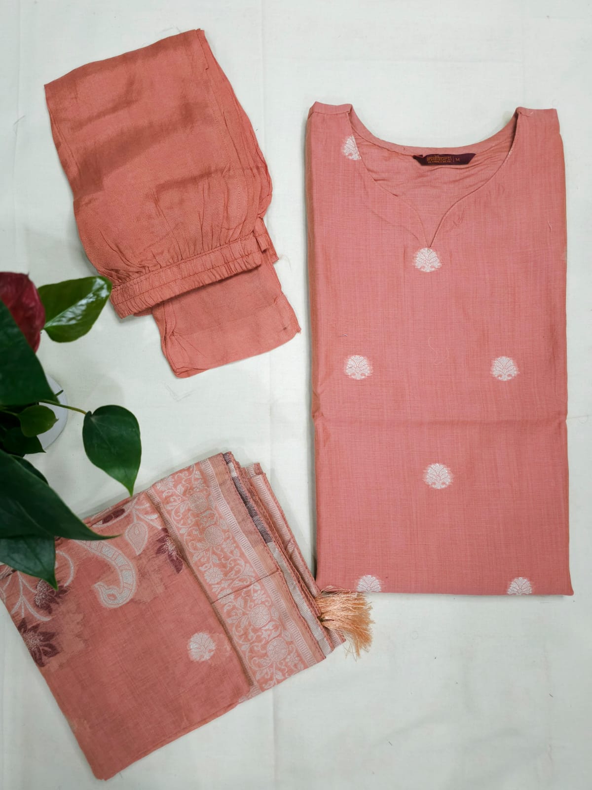 Terracotta Grace Jamdani Cotton Suit Set