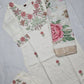 Floral Thread work  Roman silk Suit Set with Dupatta