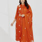 Orange Embroidered Tunic and Pant Set