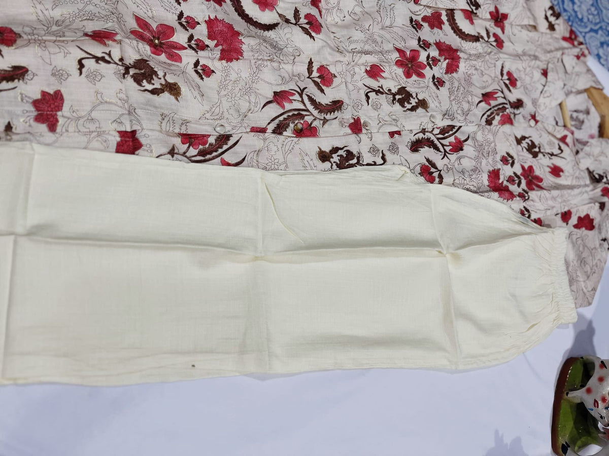 Ivory Vatican Silk Coord Set