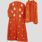 Orange Embroidered Tunic and Pant Set